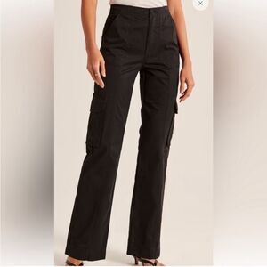 Abercrombie and fitch relaxed cargo pants black size 14